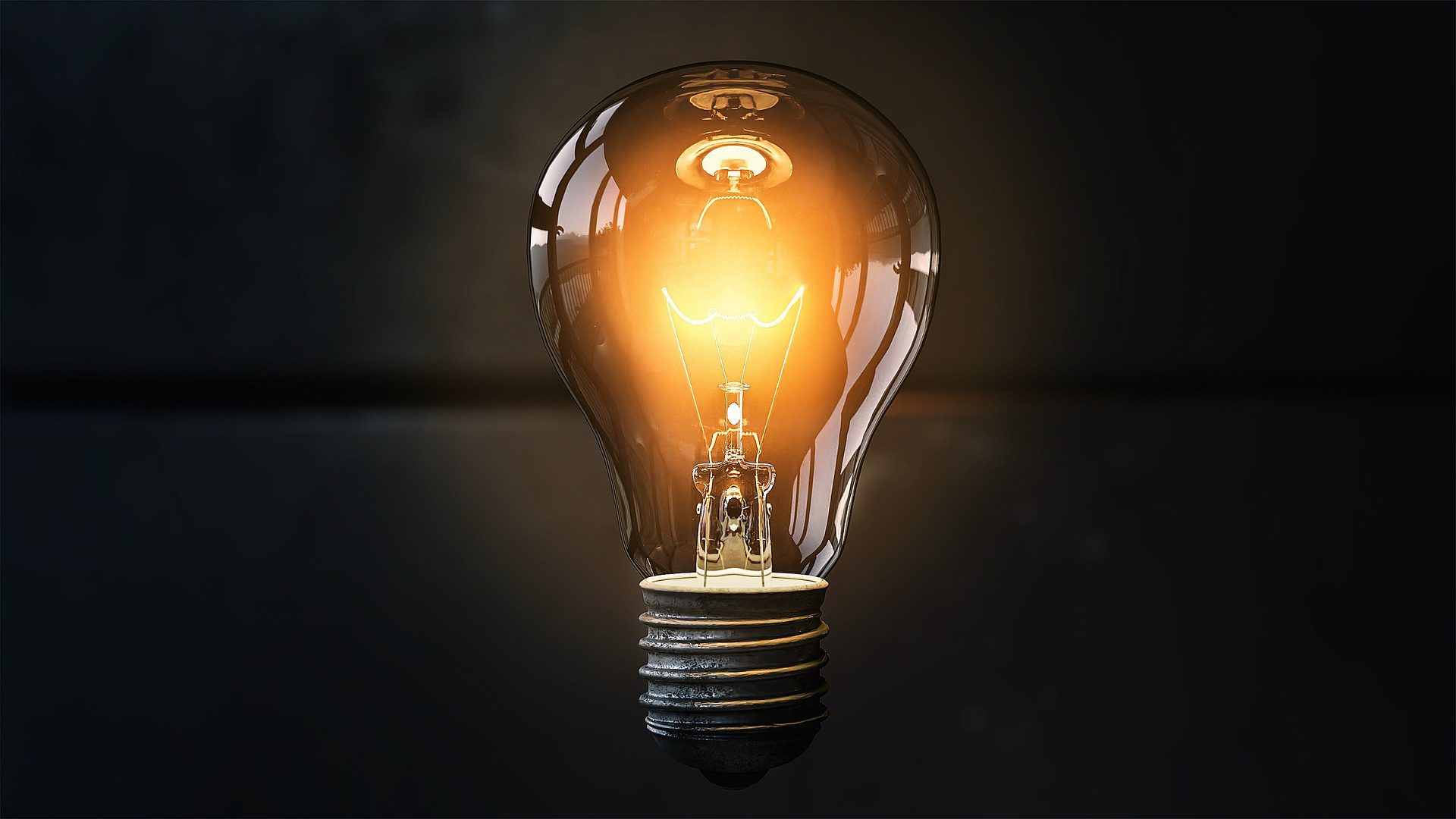 a light bulb with a glowing light
